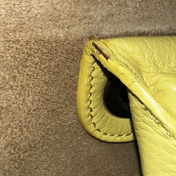 Jimmy Choo Rosalie Satchel 2-Way Bag Suede Leather Beige Yellow - Picture 9 of 16